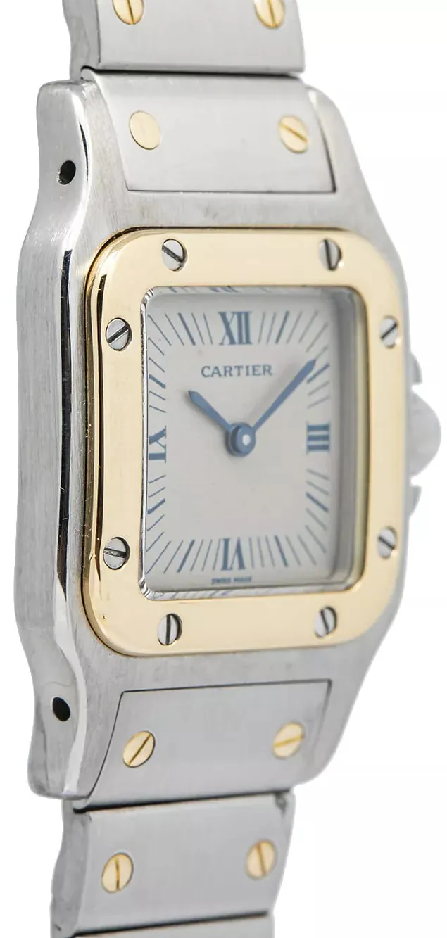 Cartier Santos 1057930 24mm Stainless steel Cream 2