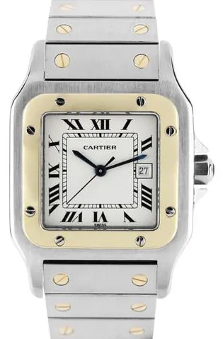 Cartier Santos 2961 29mm Yellow gold and stainless steel White