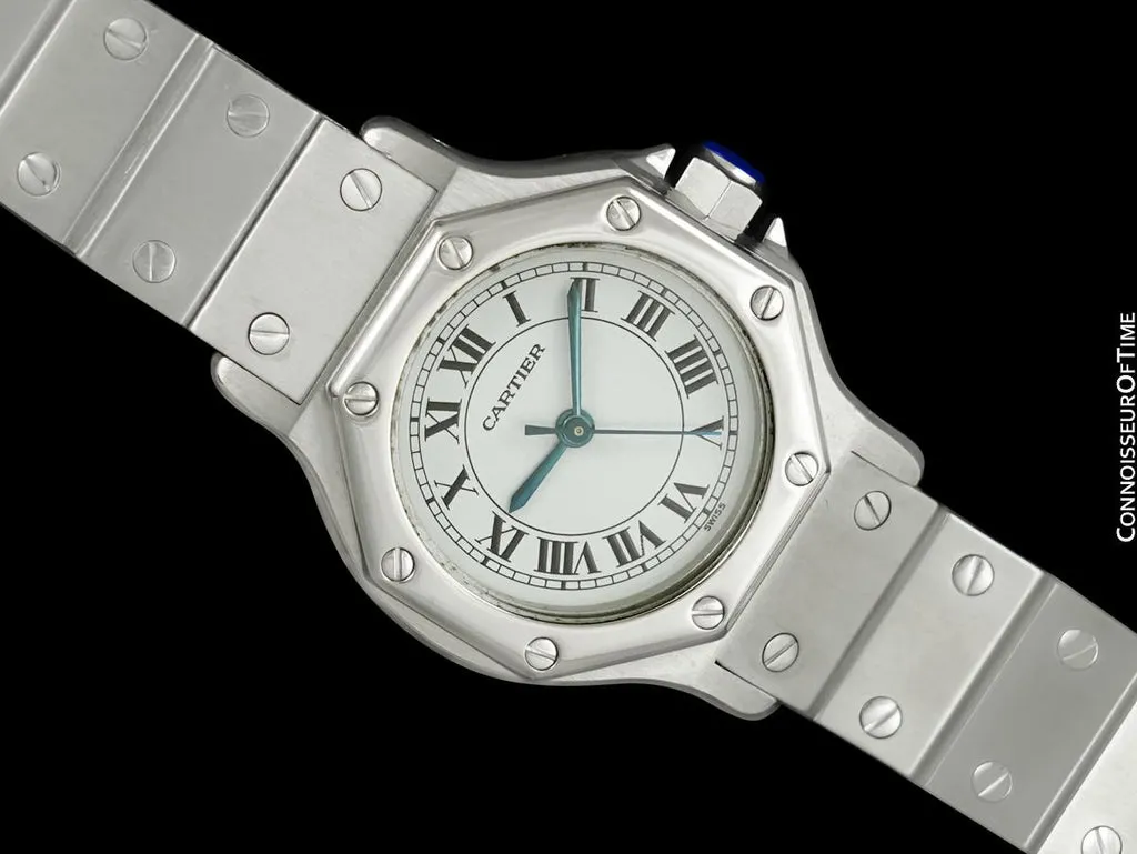 Cartier Santos Octagon 24mm Stainless steel White