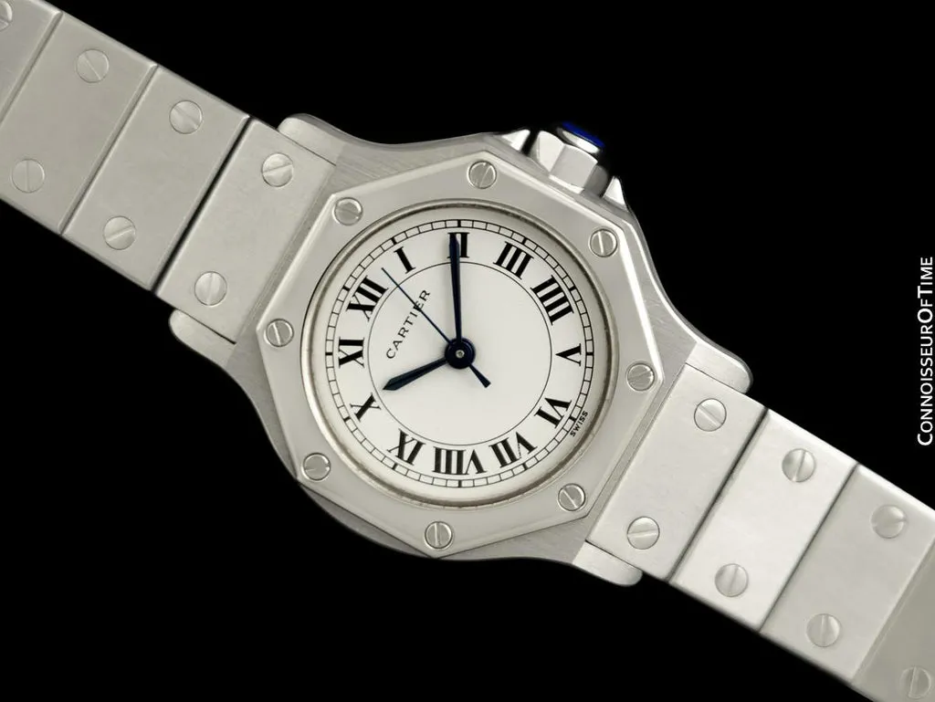 Cartier Santos Octagon 24mm Stainless steel White