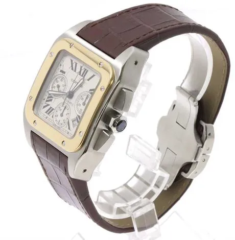 Cartier Santos W20091X7 41mm Yellow gold and Stainless steel Silver 2