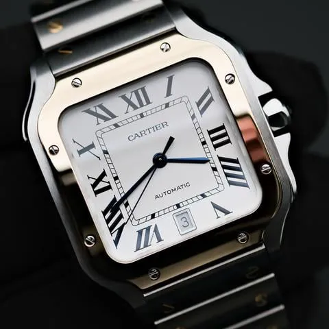 Cartier Santos W2SA0006 40mm Yellow gold and Stainless steel Silver