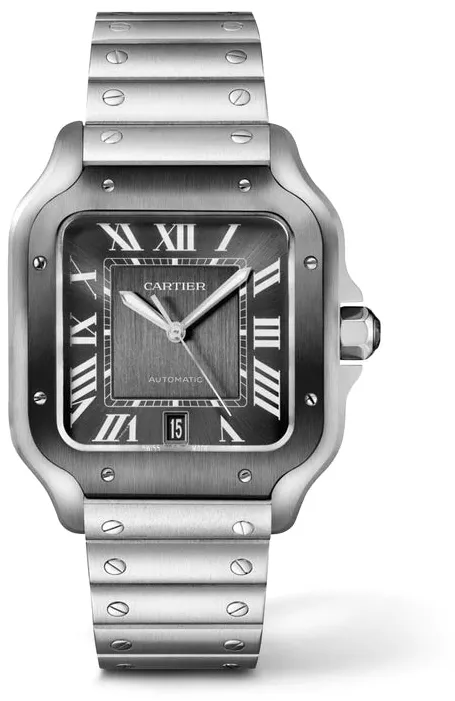 Cartier Santos 40mm Stainless steel Gray