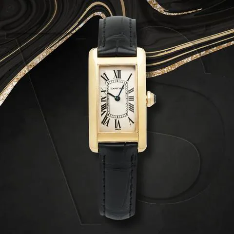 Cartier Tank Américaine 1710 19mm Yellow gold White