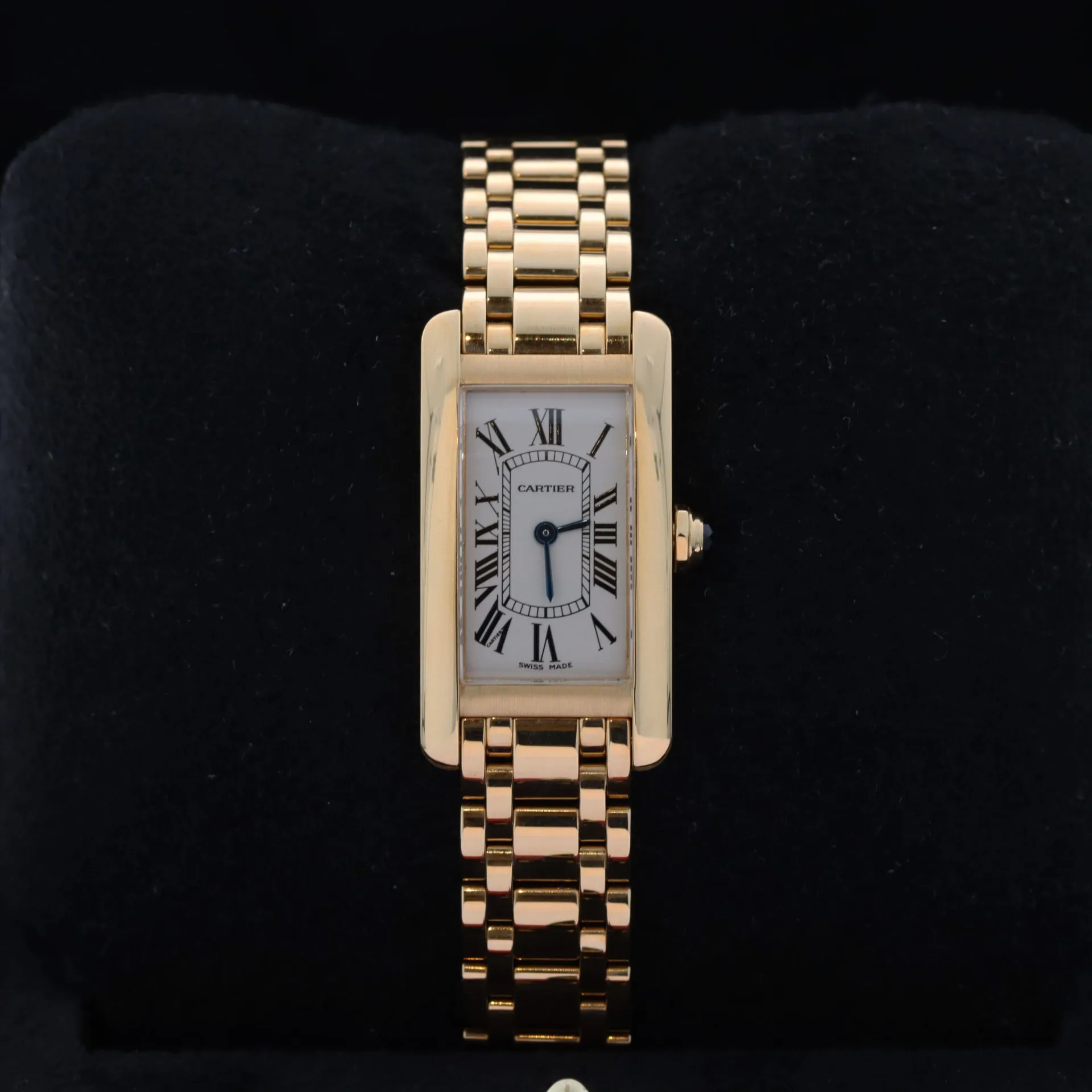 Cartier Tank Américaine 2482 19mm Yellow gold Silver