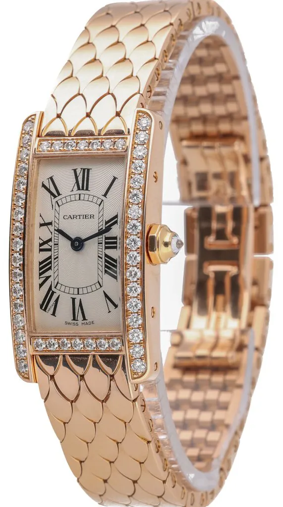 Cartier Tank Américaine 2503 19mm Rose gold Silver 1