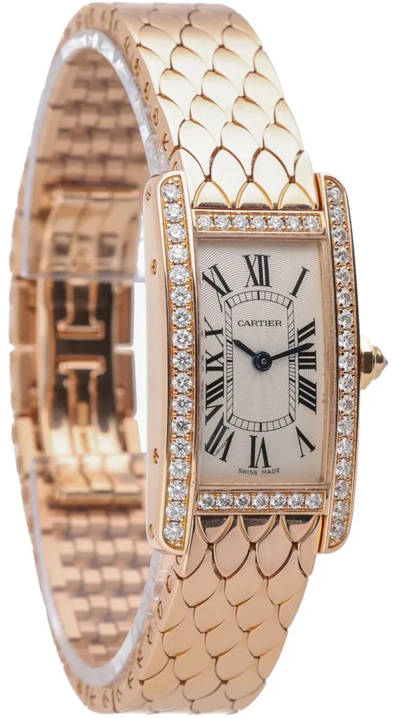 Cartier Tank Américaine 2503 19mm Rose gold Silver 4