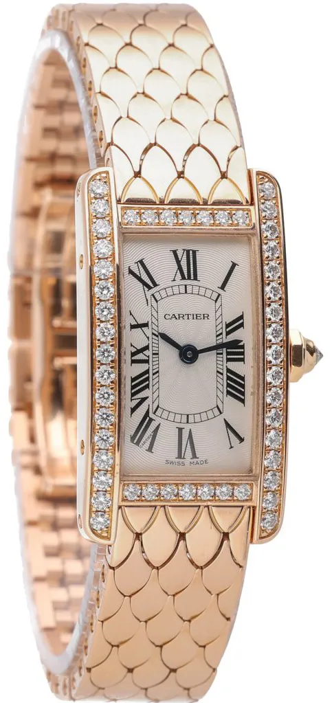 Cartier Tank Américaine 2503 19mm Rose gold Silver 5