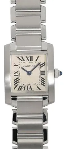 Cartier Tank Française W51008Q3 20mm Stainless steel White