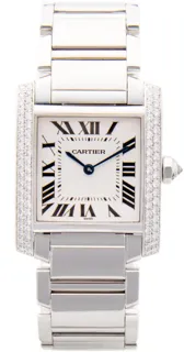 Cartier Tank Française WE1018S3 White gold and Diamond