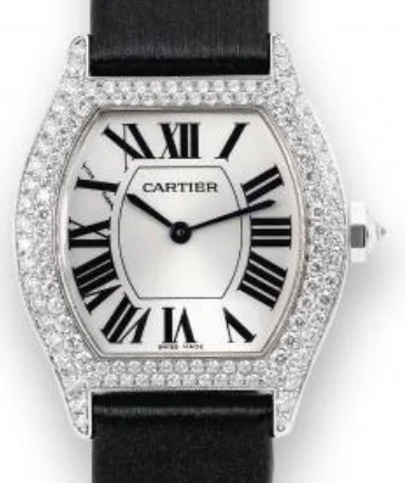 Cartier Tortue 2644 28mm White gold Silver