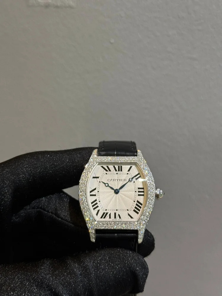 Cartier Tortue WA503851 43mm White gold Silver