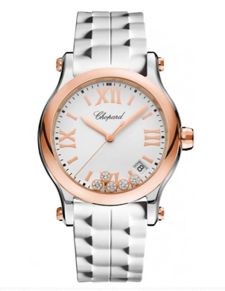 Chopard Happy Sport 27/8475 36mm Yellow gold and stainless steel White