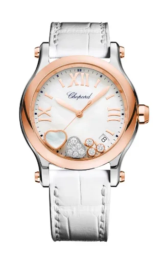 Chopard Happy Sport 278582-6009 36mm Yellow gold and stainless steel White