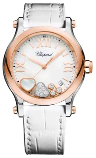 Chopard Happy Sport 278582-6009 Yellow gold and Stainless steel White