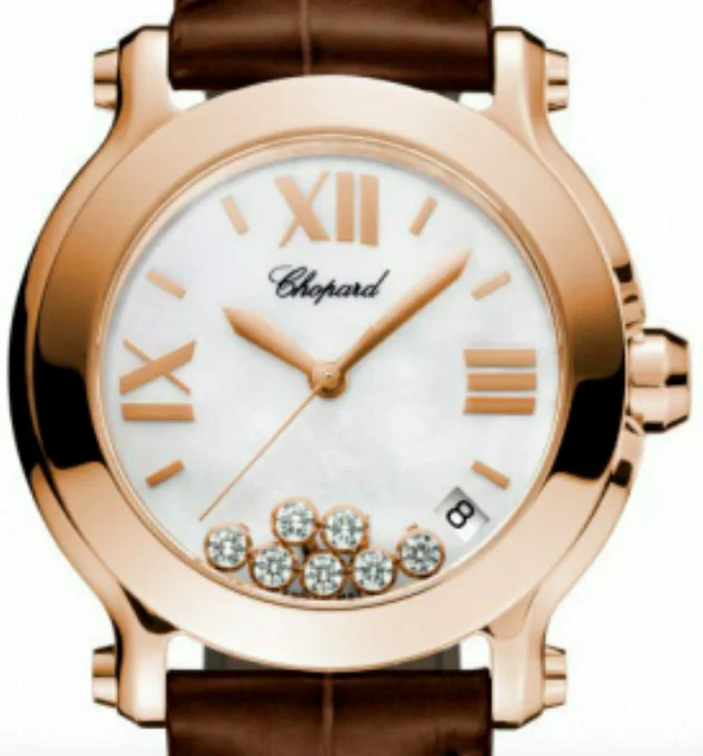 Chopard Happy Sport 4183 35mm Rose gold Mother-of-pearl