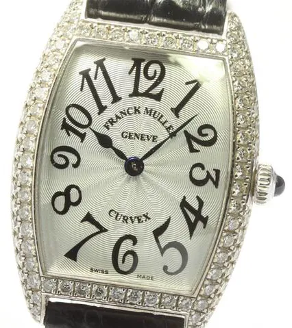 Franck Muller Cintree Curvex 1752 QZ D 25mm White gold Silver