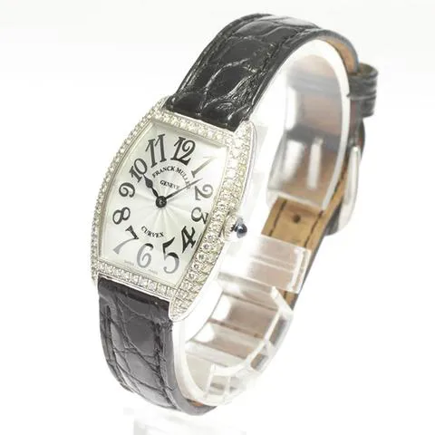 Franck Muller Cintree Curvex 1752 QZ D 25mm White gold Silver 1