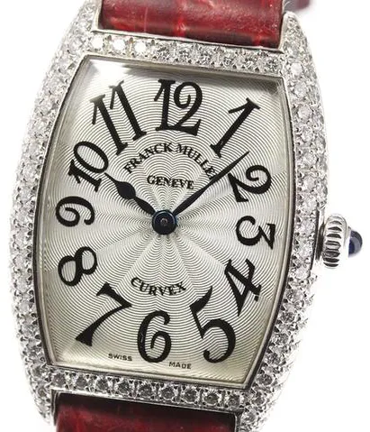 Franck Muller Cintree Curvex 1752 QZ D 25mm White gold Silver