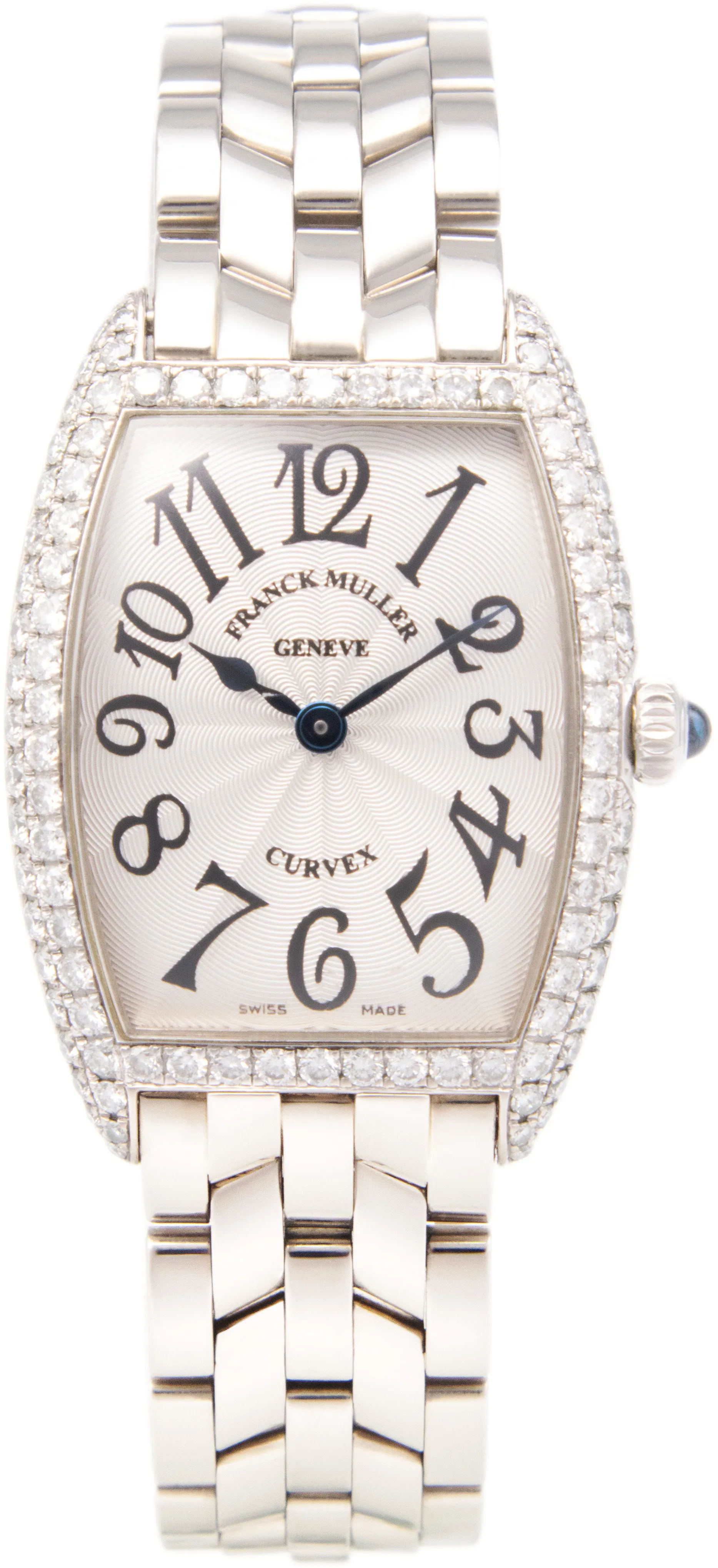 Franck Muller Curvex 1752 QZ D 25mm White gold and 18k white gold Silver