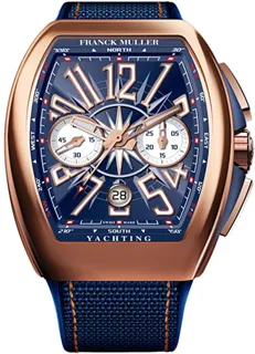 Franck Muller Vanguard V-45-CC-DT-YACHTING-5N-BL Rose gold Blue