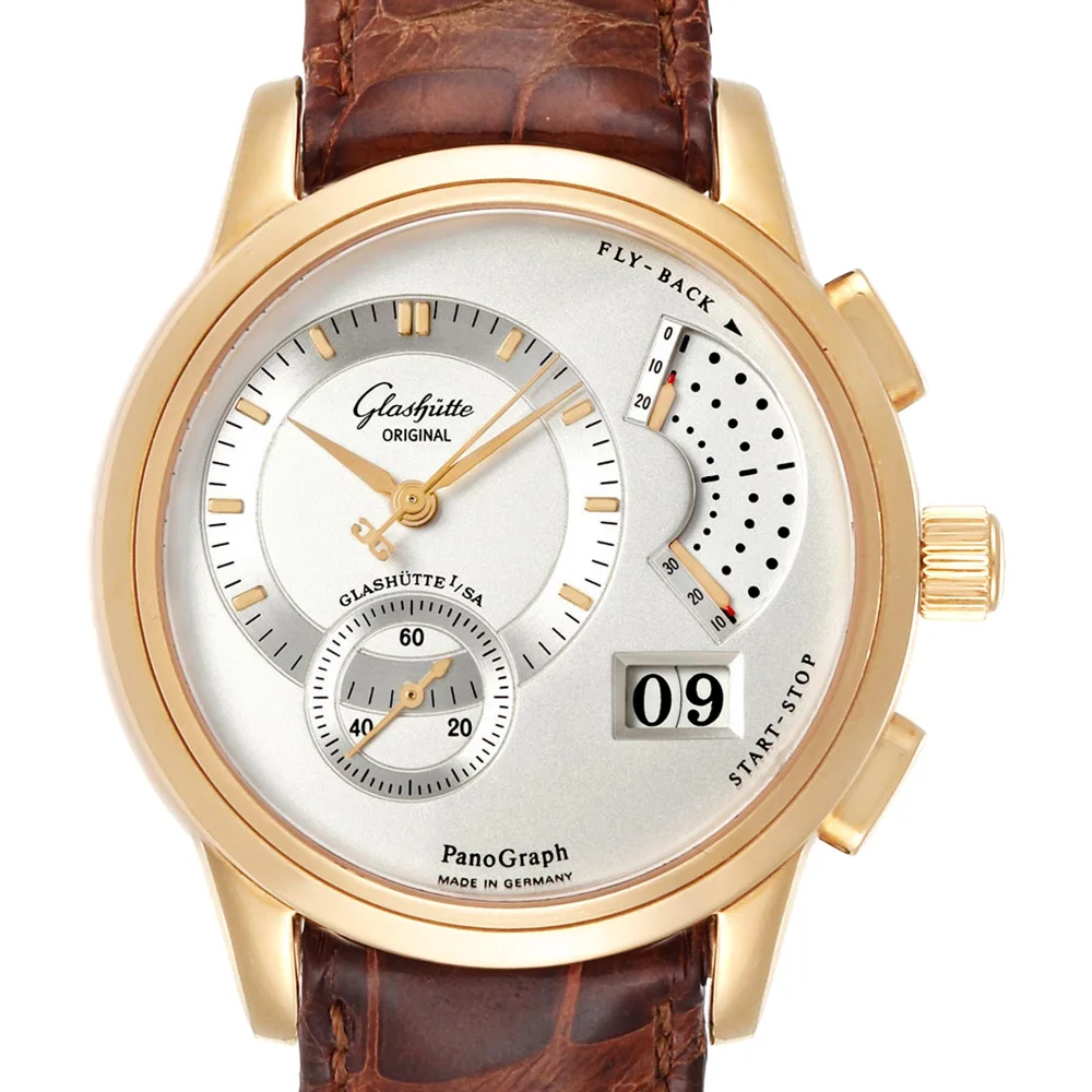 Glashütte PanoGraph 61-01-01-01-04 39mm Rose gold Silver