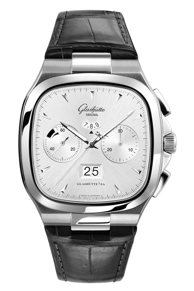 Glashütte Seventies Chronograph Panorama Date 1-37-02-02-02-30 40mm Stainless steel White