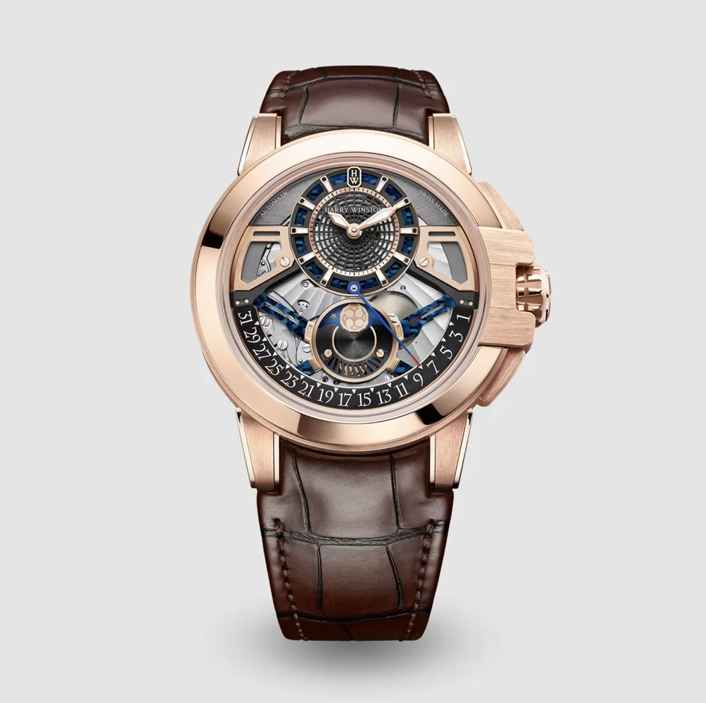 Harry Winston Ocean 42mm Rose gold Transparent