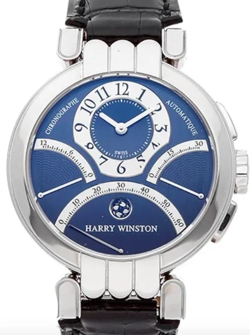 Harry Winston Premier 200-MCRA39W 40mm White gold Blue