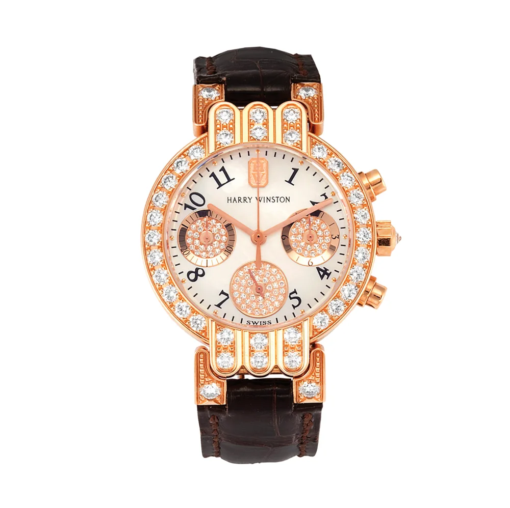 Harry Winston Premier 200UCQ32R 32mm Rose gold White