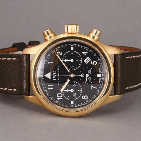 IWC Pilot Chronograph IW3741 36mm Yellow gold Black