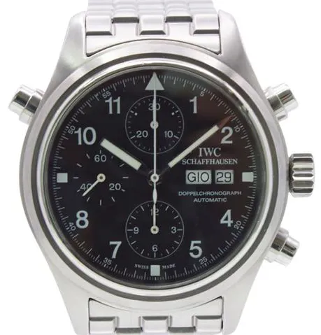 IWC Pilot Double Chronograph IW3713 42mm Stainless steel Black