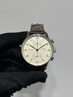 IWC Portuguese Chronograph IW3714 White gold Silver