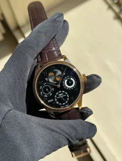 IWC Portuguese Perpetual Calendar IW502101 Rose gold Black