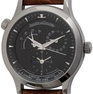 Jaeger-LeCoultre Master Geographic 142.8.92.S Stainless steel Black