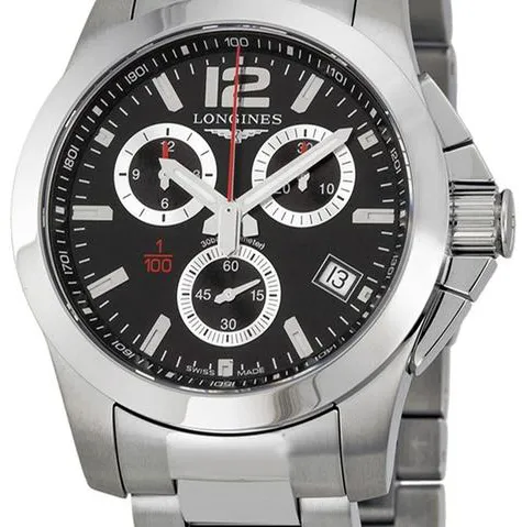 Longines Conquest L3.700.4.56.6 41mm Stainless steel Black