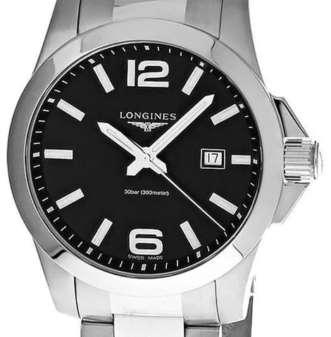 Longines Conquest 43mm Stainless steel Black