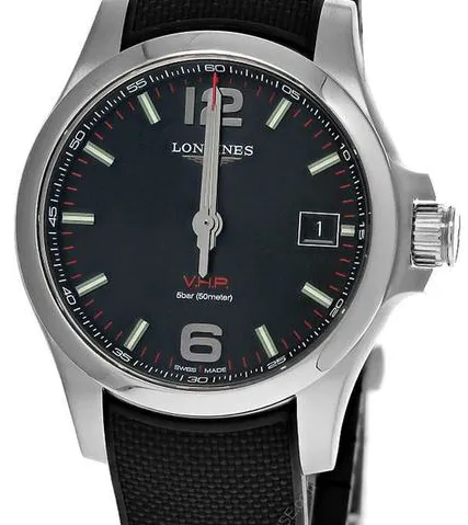 Longines Conquest 41mm Stainless steel Black