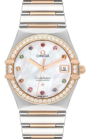 Omega Constellation Ladies 1394.79.00 27.5mm Yellow gold and Stainless steel Mother-of-pearl