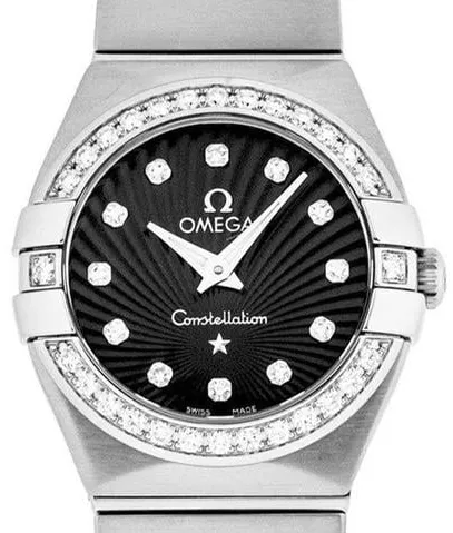 Omega Constellation Quartz 123.15.24.60.51.001/12315246055002 24mm Stainless steel Black