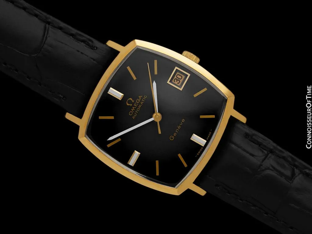 Omega Genève 33mm Yellow gold and stainless steel Black