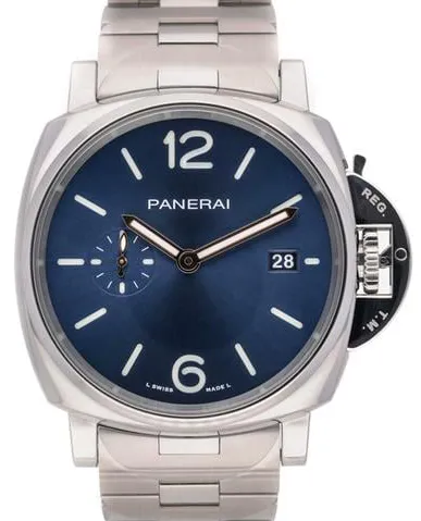 Panerai Luminor Marina PAM 01124 42mm Stainless steel Blue