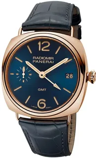 Panerai Radiomir 3 Days GMT Oro Rosso PAM 00598 Red gold Blue