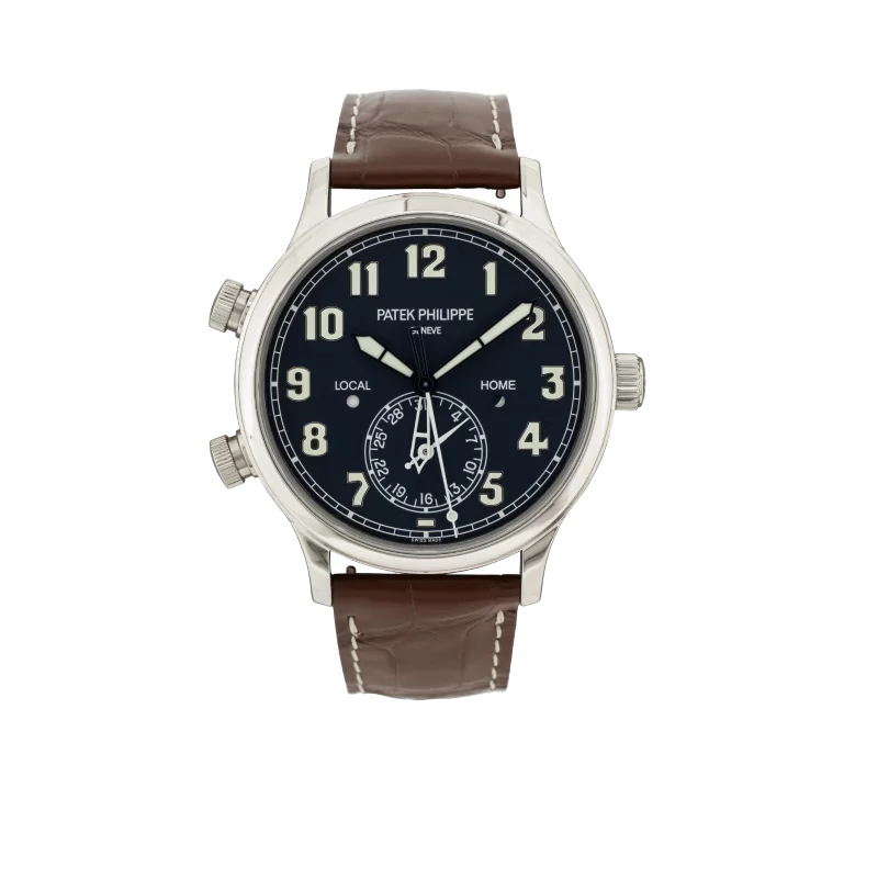 Patek Philippe Calatrava Pilot Travel Time 5524G-001 42mm White gold Blue