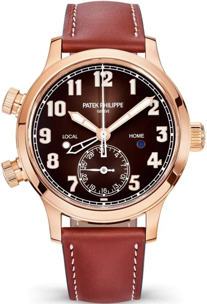 Patek Philippe Calatrava Pilot Travel Time 7234R-001 37mm Rose gold Brown