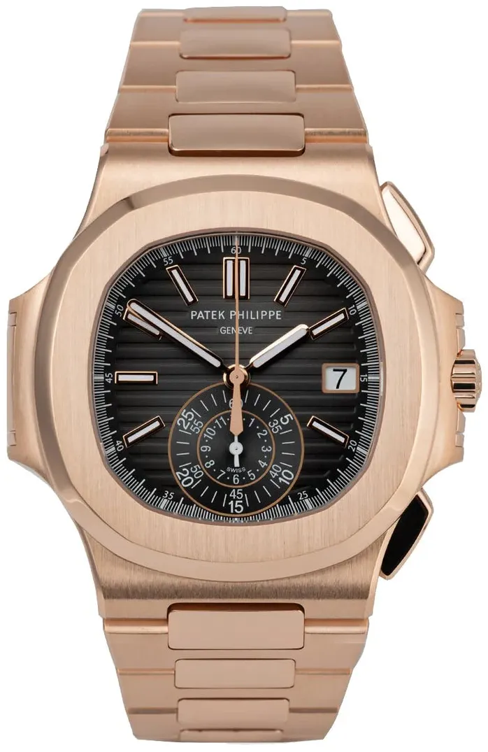 Patek Philippe Nautilus 5980/1R-001 40.5mm Rose gold and 18k rose gold Black