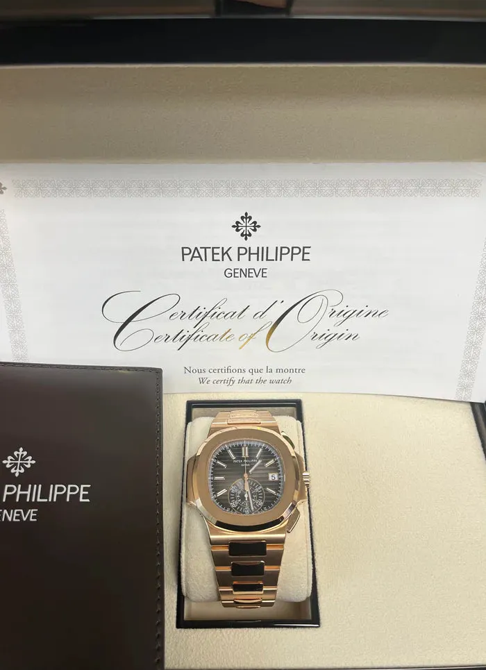 Patek Philippe Nautilus 5980/1R-001 40.5mm Rose gold and 18k rose gold Black 1