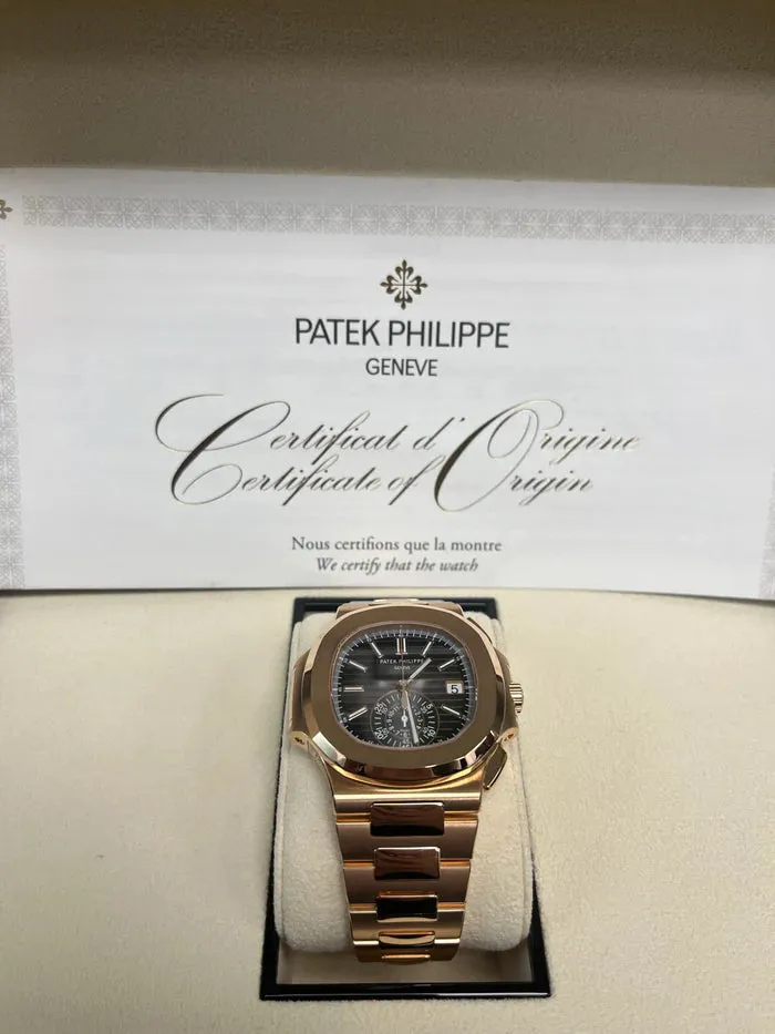 Patek Philippe Nautilus 5980/1R-001 40.5mm Rose gold and 18k rose gold Black 4