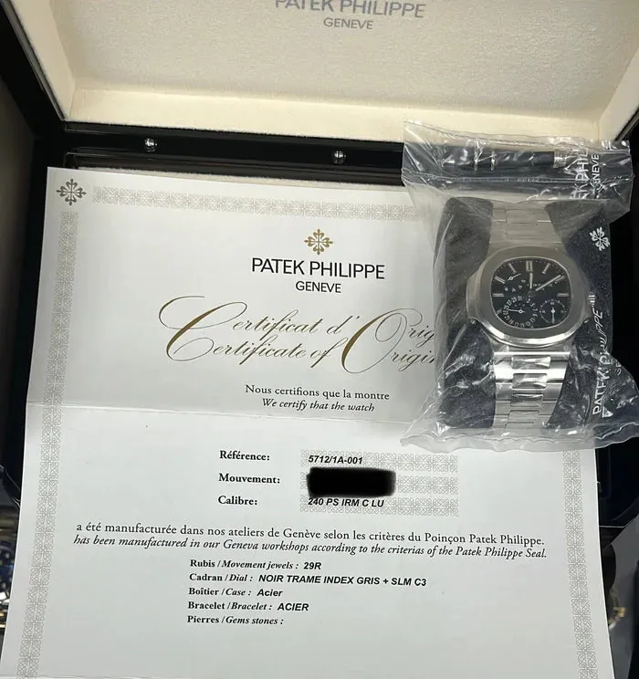 Patek Philippe Nautilus Moonphase 5712/1A-001 40mm Stainless steel Blue 5