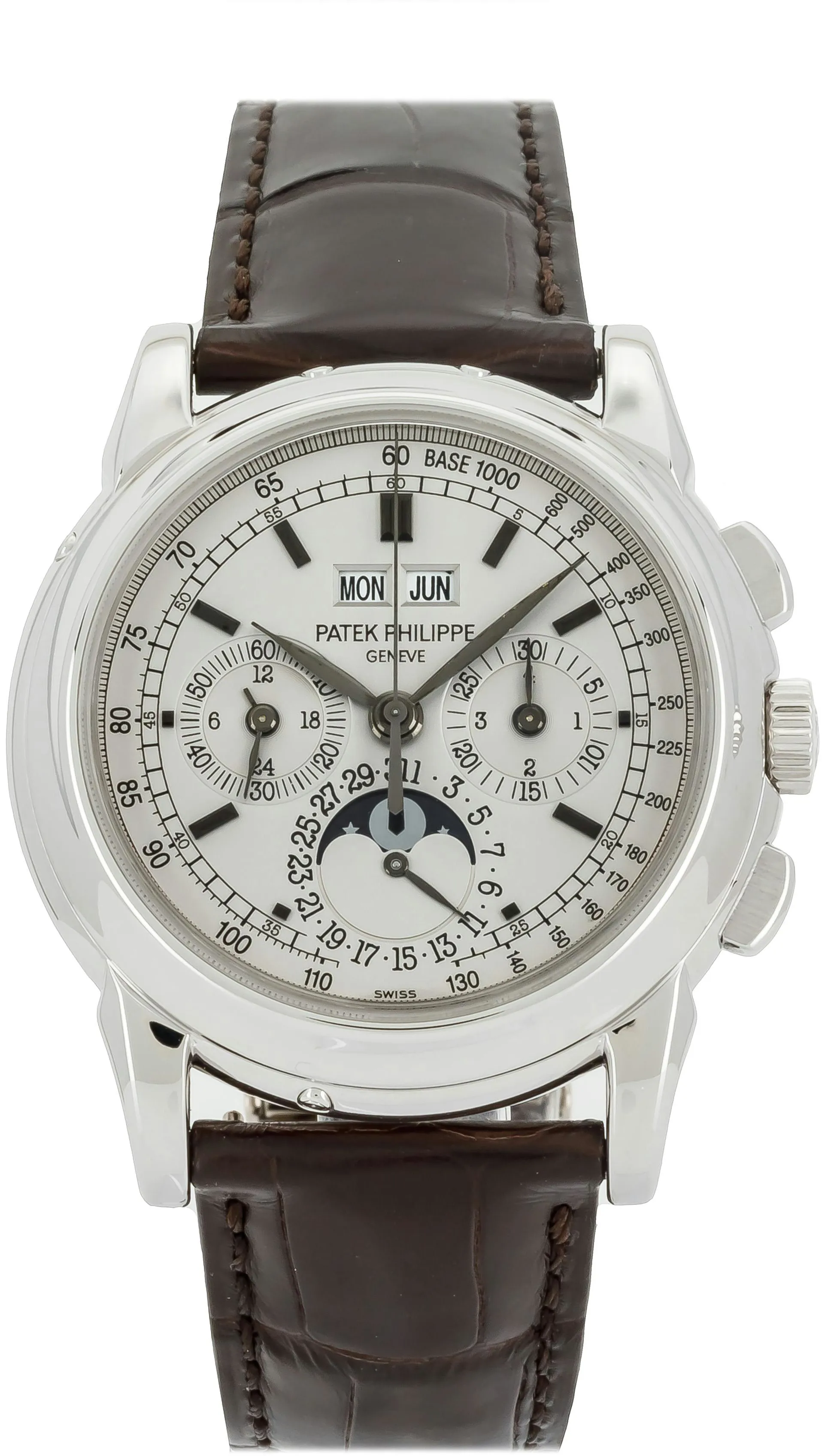 Patek Philippe Perpetual Calendar Chronograph 5970G-001 40mm White gold Silver